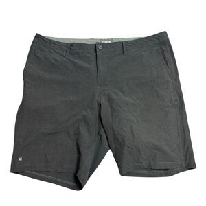 Linksoul Men's 42 x 10"‎ Gray Lightweight Stretch Flat Front Golf Chino Shorts
